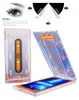 A product display showing an anti-spy screen protector for a smartphone, with an application guide and a diagram illustrating its privacy features. Produktbild-Vorschau