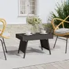 vidaXL Beistelltisch Klappbar Schwarz 60x40x38 cm Poly Produktbild-Vorschau 2