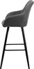 BELIANI Trendy Barstuhl 2er Set Grau Stoff 103 cm Modern Produktbild-Vorschau 6