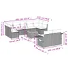 The Living Store 10-tlg. Garten-Sofagarnitur mit Kissen Produktbild-Vorschau 10