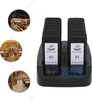 A restaurant pager system with a charging base and multiple pagers, shown with inset images of restaurant interiors. Voir les images du produit