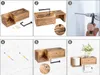 Wandmontierte Holz-Toilettenpapierhalter - mit Regal und Produktbild-Vorschau 3