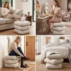 Puf giratorio de 360° para sillón, tapizado en tejido Vista previa de la imagen del producto 9