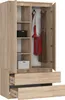 Kleiderschrank AKORD S90 Sonoma-Eiche 90 cm 2 Türen 2 Produktbild-Vorschau 2