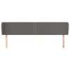 The Living Store Kopfteil mit Ohren Grau 183x23x78/88 cm Produktbild-Vorschau 3