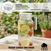 BigDean 2 Stück Kühlschrankkrug 1,1 Liter Glas Wasserkrug Produktbild-Vorschau 5