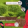 A garden fence with green bushes and grass in the background, with marketing overlays. Anteprima dell’immagine prodotto