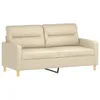 The Living Store 2-Sitzer-Sofa Creme 140 cm Stoff Produktbild-Vorschau 3