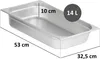 Mahlzeit GN Behälter 1/1 mit Deckel, Höhe 100 mm, Edelstahl Produktbild-Vorschau 2