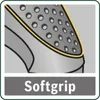 A close-up illustration of a tool's grip area with textured dots and a yellow accent line. Podgląd zdjęcia produktu