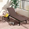 COSTWAY Sonnenliege mit Beistelltisch, Gartenliege Produktbild-Vorschau 2