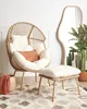 BELIANI Gartensessel Natürlich PE Rattan mit Hocker Produktbild-Vorschau 5