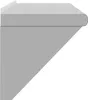 A side view of a gray shelf on a white background. Produktbild-Vorschau