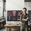 Relaxdays Werkzeugwand, 3 Lochwände, 30-tlg. Zubehör, HxB: Produktbild-Vorschau 7