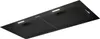 A black range hood is shown against a white background. Produktbild-Vorschau