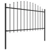 The Living Store Gartenzaun mit Speerspitzen Stahl (1,25 - Produktbild-Vorschau 3