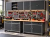 Armadio per garage, set da 6 pezzi, 240 cm - Nero/Grigio Anteprima dell’immagine prodotto 9
