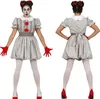 Graues Clown-Halloweenkostüm 42-44 L Produktbild-Vorschau 1