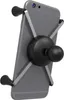 A smartphone mounted in a black and silver X-Grip phone holder. Anteprima dell’immagine prodotto