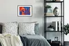 MuchoWow® MuchoWow® Gerahmtes Poster Kunst - Wellen - Farbe Produktbild-Vorschau 2