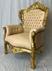 Casa Padrino Barock Kunstleder Sessel Beige / Gold - Barock Produktbild-Vorschau 2