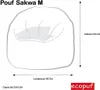 Ecopuf Sakwa, Sitzkissen Sessel Bean Bag, Sitzsack Produktbild-Vorschau 2