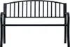 vidaXL Ławka ogrodowa 125 cm stal czarna Podgląd zdjęcia produktu 1
