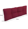 A dark red cushion for a pallet sofa, with dimensions indicated. Voir les images du produit