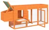 vidaXL Kurník hnedý 204x50x84 cm Borovicový masív Náhľad obrázku produktu 5