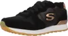 A single black Skechers sneaker with gold accents is shown from the side against a white background. Produktbild-Vorschau
