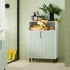 SoBuy BZR138-GR Badkommode Badezimmerschrank Midischrank Produktbild-Vorschau 5
