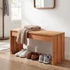 Banc de jardin COSTWAY sans dossier, banc en bois résistant Voir les images du produit 9
