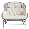 Flieks Rattan Hollywoodschaukel Schaukelstuhl Produktbild-Vorschau 8