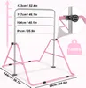 LARS360 Barre de gymnastique pliable Rose - Barre de Voir les images du produit 2