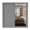 Armoire à portes coulissantes Armoire 203cm gris/gris avec Voir les images du produit 2