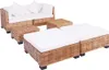 vidaXL Sofagarnitur 16-tlg. Natürliches Rattan Produktbild-Vorschau 2