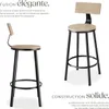 Tabourets de bar Poole - Bois clair industriel, Chêne Voir les images du produit 3
