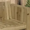 Close-up view of a wooden garden bench. Produktbild-Vorschau