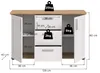 Sideboard "Mirano" in weiß Lärche und Eiche Artisan Produktbild-Vorschau 7