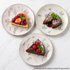 Jardin 6er Set Kuchenteller Keramik Blume creme gelb lila Produktbild-Vorschau 3