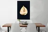 MuchoWow® MuchoWow® Gerahmtes Poster Blatt - Gold - Schwarz Produktbild-Vorschau 2