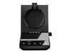 A black headset base station with a cradle for the headset, and buttons on the front. Podgląd zdjęcia produktu