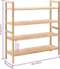vidaXL Scarpiera in legno massiccio di noce 69x26x81 cm Anteprima dell’immagine prodotto 5