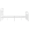 A white metal bed frame with a headboard and footboard, shown from the side against a white background. Produktbild-Vorschau