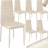 A set of six beige dining chairs arranged in two rows against a white background. Produktbild-Vorschau