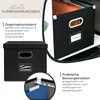 Aufbewahrungsbox für Hängeregister passend für Kallax im DIN A4 Format in Schwarz Produktbild-Vorschau
