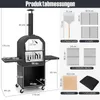 COSTWAY Outdoor Pizzaofen, holzbefeuerter Pizzabackofen mit Produktbild-Vorschau 7