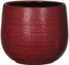 Mica Decorations Blumentopf - rot- gerippt - Keramik - 25 x Produktbild-Vorschau 3