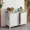 Gartenschrank mit Arbeitsplatte HWC-L69, Pflanztisch, Produktbild-Vorschau 1