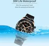A watch is partially submerged in water, with text above highlighting its waterproof feature. Produktbild-Vorschau